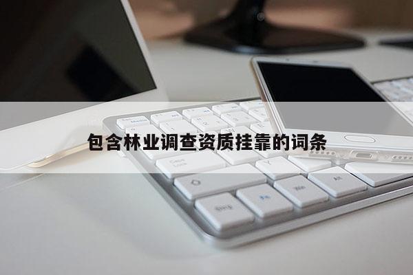 包含林業調查資質掛靠的詞條