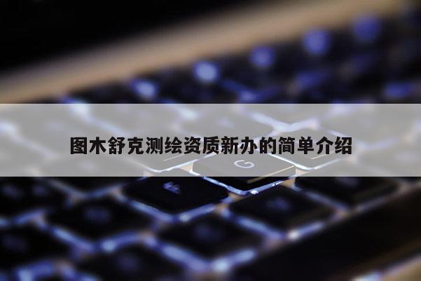 圖木舒克測繪資質新辦的簡單介紹