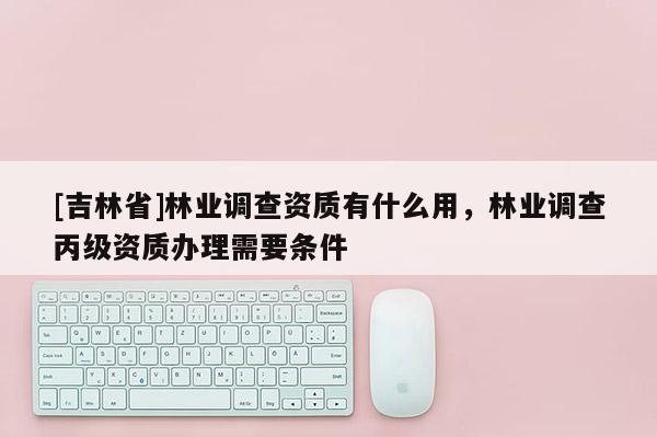 [吉林省]林業調查資質有什么用，林業調查丙級資質辦理需要條件