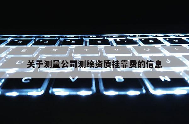 關于測量公司測繪資質掛靠費的信息